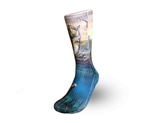 Bass Fishing Socks-Men Women and kid sizes-FREE SHIPPING - Dope Sox Official-Elite custom socks