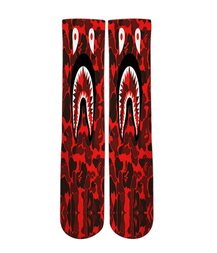 Bathing Ape design all over printed crew socks - Dope Sox Official-Elite custom socks