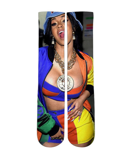 Cardi B Moschino Elite socks - Dope Sox Official-Elite custom socks