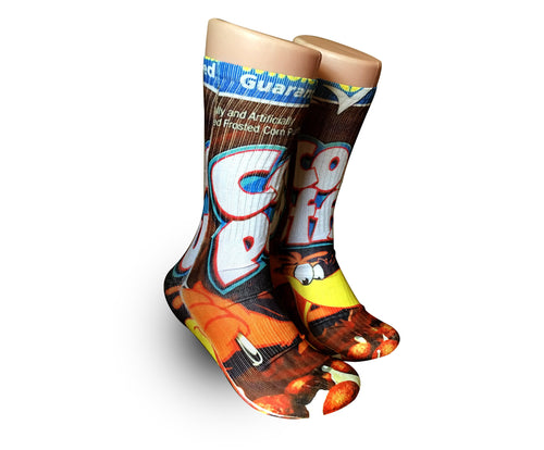 Coco Puffs cereal Elite crew socks - Dope Sox Official-Elite custom socks