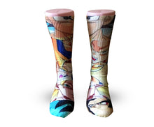 Dragon Ball Z comic book strip -Custom Elite Crew socks - Dope Sox Official-Elite custom socks