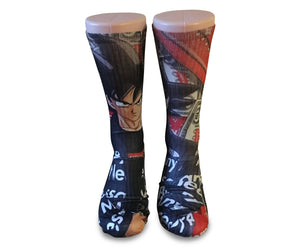 Dragon Ball Z Supreme Mash Up-Custom Elite Crew socks - Dope Sox Official-Elite custom socks