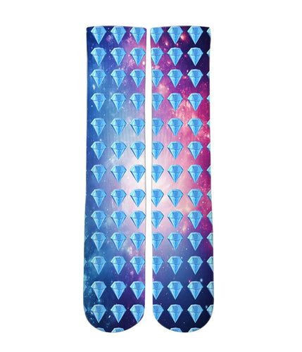 Emoji Printed Socks-Emoji Diamond sock design-Custom Elite Crew socks - Dope Sox Official-Elite custom socks