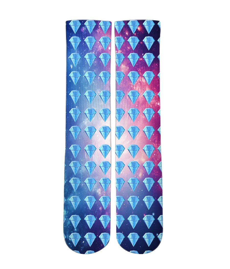 Emoji Printed Socks-Emoji Diamond sock design-Custom Elite Crew socks - Dope Sox Official-Elite custom socks