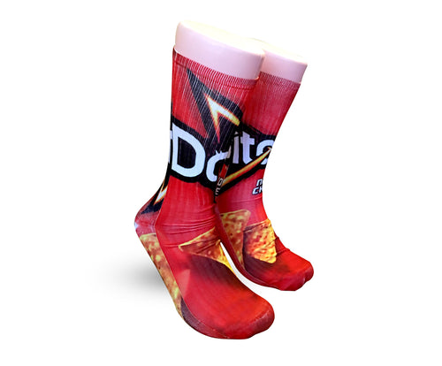 Doritos Nacho Cheese Elite sublimated socks - Dope Sox Official-Elite custom socks