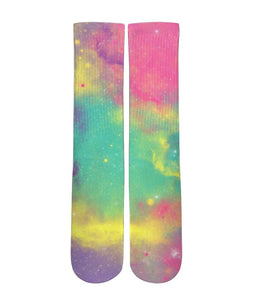 Galaxy rainbow clouds customized elite socks - Dope Sox Official-Elite custom socks