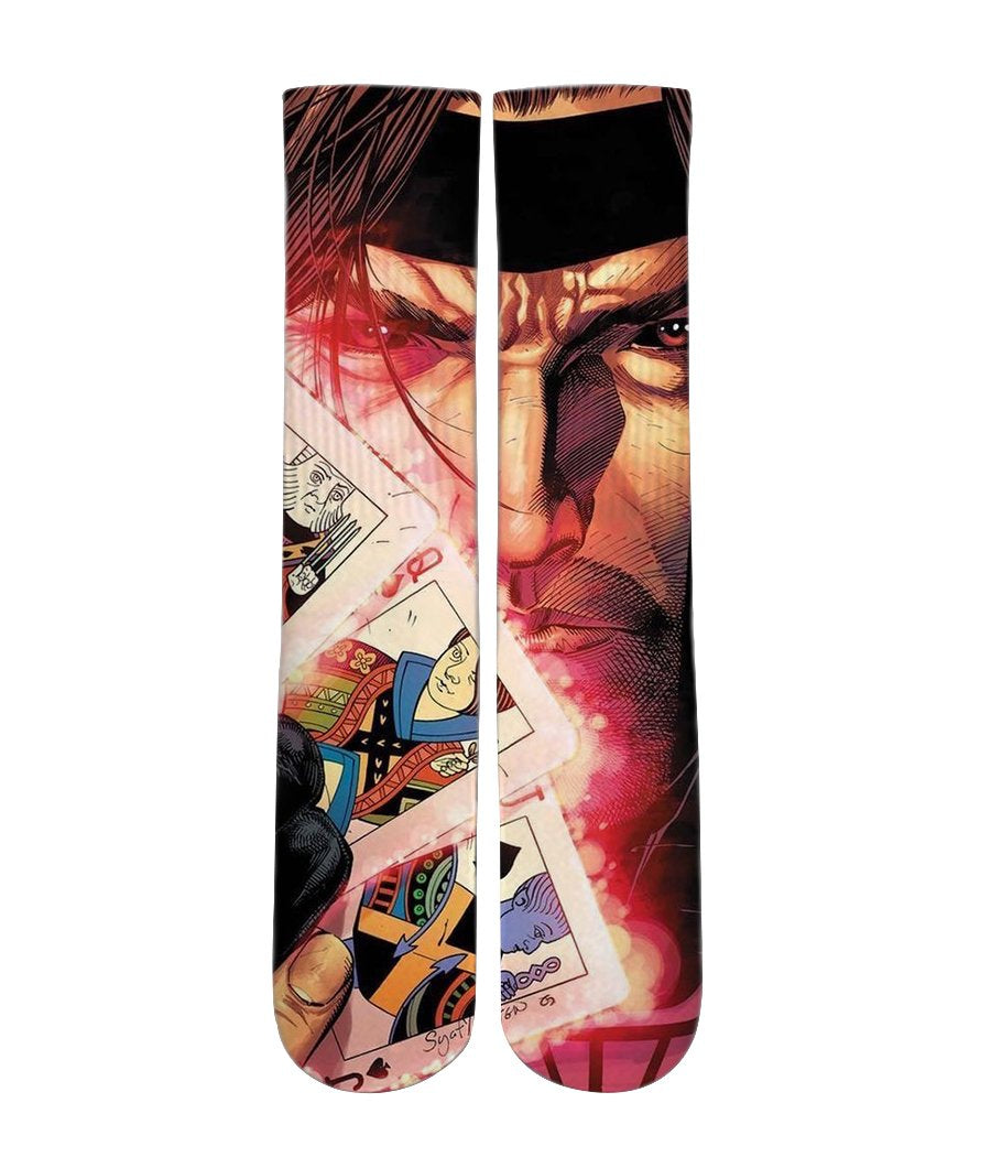 Gambit design all over printed crew socks - Dope Sox Official-Elite custom socks