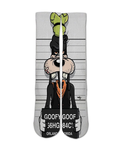 Goofy mug shot elite socks