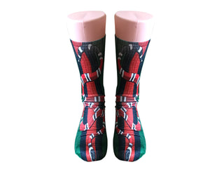 Gucci Double Snake design all over printed crew socks - Dope Sox Official-Elite custom socks