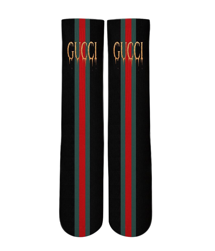 Gucci Drip All over printed crew socks - Dope Sox Official-Elite custom socks