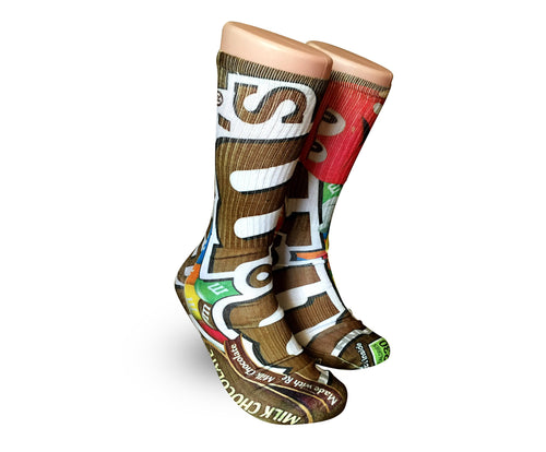 Chocolate M&M's Elite sublimated socks - Dope Sox Official-Elite custom socks