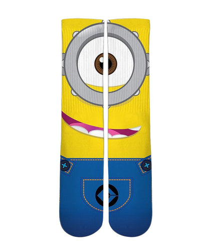 Minion Socks-Custom Elite Crew socks - Dope Sox Official-Elite custom socks
