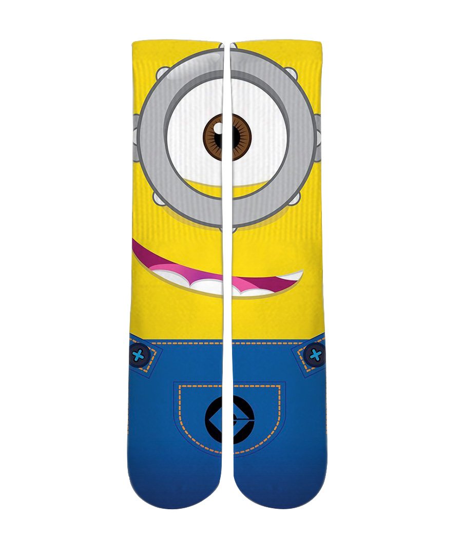 Minion Socks-Custom Elite Crew socks - Dope Sox Official-Elite custom socks