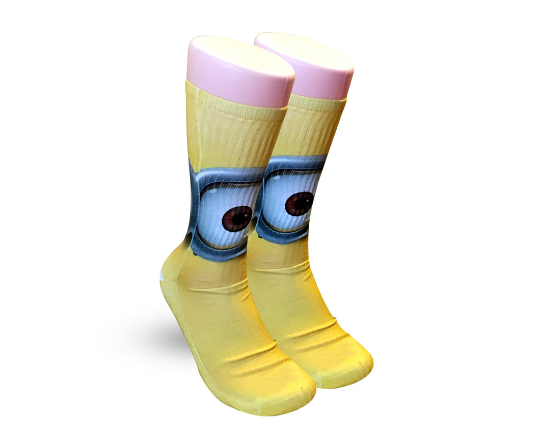 Minions Yellow All over print elite socks - Dope Sox Official-Elite custom socks