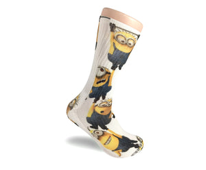 Minions All over print elite socks - Dope Sox Official-Elite custom socks