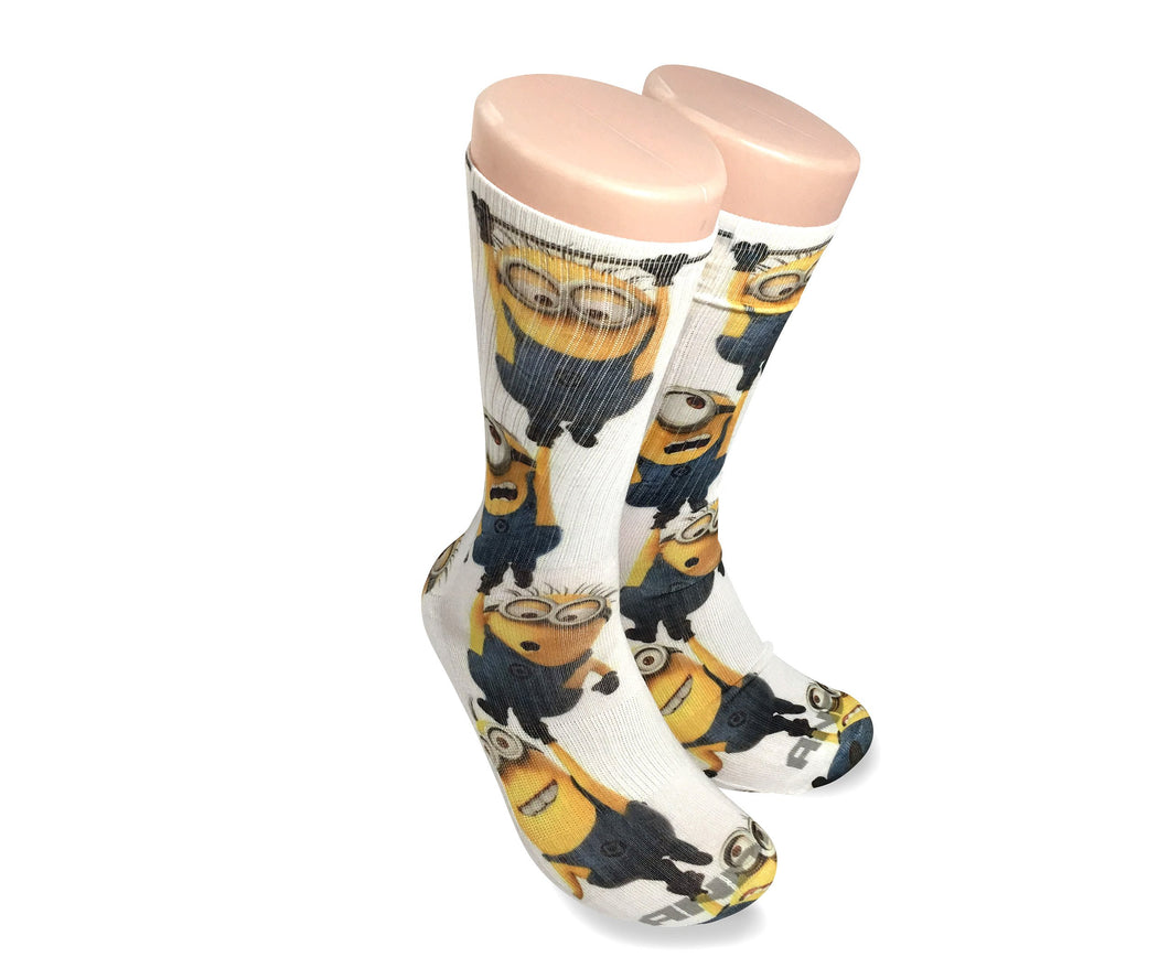 Minions All over print elite socks - Dope Sox Official-Elite custom socks