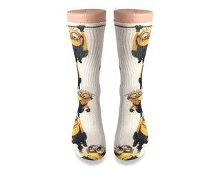 Minions All over print elite socks - Dope Sox Official-Elite custom socks