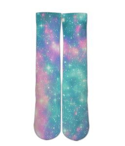 Pink galaxy socks - Elite sublimated crew socks - Dope Sox Official-Elite custom socks