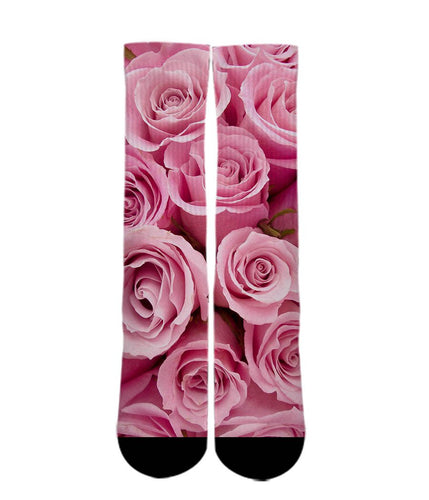 Cool Design Socks - Pink Rose sock design - 3d printed socks - Men/Women/Kids - Dope Sox Official-Elite custom socks