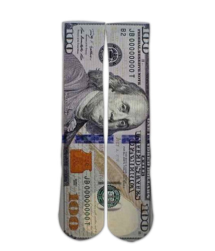 Benjamin Franklin Money Printed Socks - Dope Sox Official-Elite custom socks