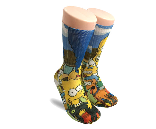 The Simpsons Elite crew all over printed socks - Dope Sox Official-Elite custom socks