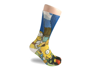 The Simpsons Elite crew all over printed socks - Dope Sox Official-Elite custom socks