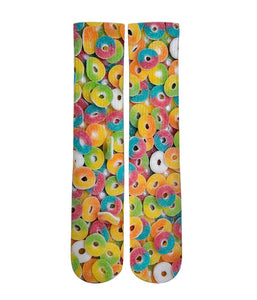 Sour Gummi Ring candy Elite printed crew socks - Dope Sox Official-Elite custom socks