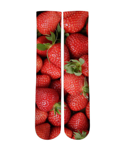 Strawberry Elite printed crew socks - Dope Sox Official-Elite custom socks