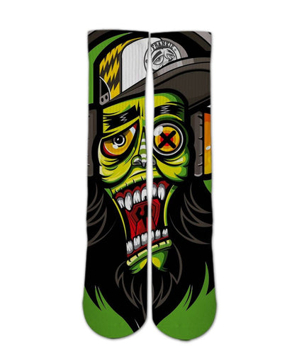 Cool zombie socks -Custom Elite Crew socks - Dope Sox Official-Elite custom socks