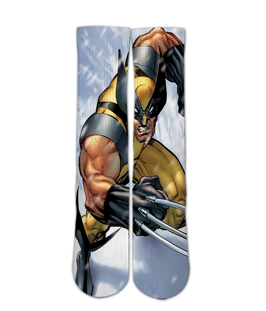 Wolverine printed crew socks - Dope Sox Official-Elite custom socks